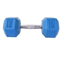 دمبل شش ضلعی رنگی وزن 7.5 کیلوگرم بسته 2 عددی