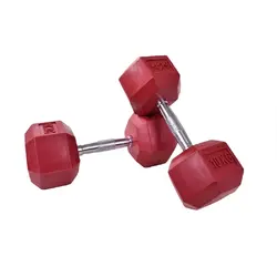 دمبل شش ضلعی رنگی وزن 10 کیلوگرم بسته 2 عددی