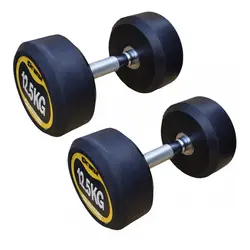 دمبل گرد مدل G10 وزن 12.5 کیلوگرم بسته 2 عددی