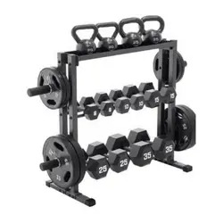 رک دمبل سه طبقه Three-tier dumbbell rack