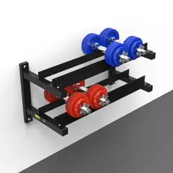 رک دمبل دیواری خانگی 2 طبقه