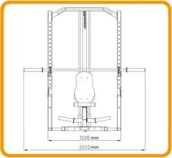 دستگاه رک اسکات با سیمکش و نیمکت مدرج