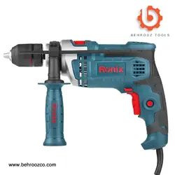 دریل چکشی 13 میلی‌متری اتومات 750 وات رونیکس مدل 2215 - ابزار یراق بهروز