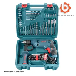 کیت دریل چکشی و متعلقات 52 پارچه رونیکس مدل RS-0006 - ابزار یراق بهروز