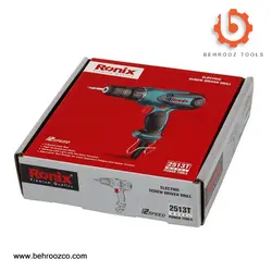 پیچ گوشتی برقی ترکمتردار 2 سرعته 280 وات رونیکس مدل 2513T - ابزار یراق بهروز