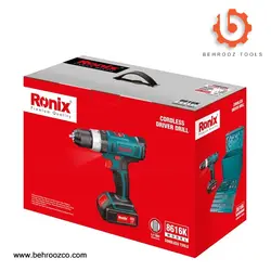دریل پیچ گوشتی شارژی 16 ولت رونیکس مدل 8616K - ابزار یراق بهروز