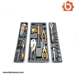 مجموعه جعبه بکس و ابزار 65 عددی باس مدل Bs65 - ابزار یراق بهروز
