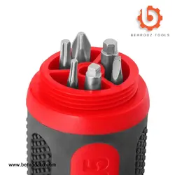 پیچ گوشتی جغجغه‌ای با متعلقات رونیکس مدل RH-2725 - ابزار یراق بهروز