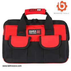 کیف ابزار دوبل برزنتی با بند زارا مدل 104 - ابزار یراق بهروز