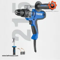 پیچ گوشتی برقی چکشی 13 میلی متر 450 وات نووا مدل 2155 - ابزار یراق بهروز