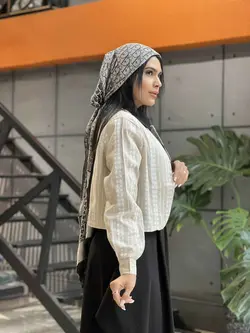 کت سرافون با کمربند 2258 - بوتیک آلما