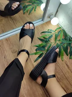 صندل لژدار روبان زنانه M298 - کفش مروارید