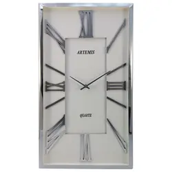 ساعت دیواری آرتمیس مدل 2028 سیلور (نقره ای) صفحه سفید - گالری ساعت آریانا
