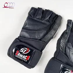 دستکش بدنسازی مردانه ساواکو چرم مچ دار SAWACO SI - شاد اسپرت