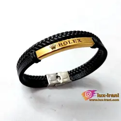 دستبند چرمی دو لاین رولکس