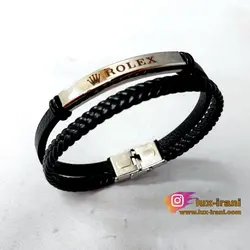 دستبند چرمی دو لاین رولکس