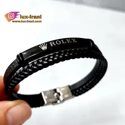 دستبند چرمی دو لاین رولکس