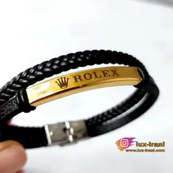 دستبند چرمی دو لاین رولکس