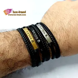 دستبند چرمی دو لاین رولکس
