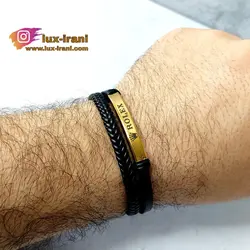 دستبند چرمی دو لاین رولکس