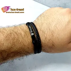 دستبند چرمی دو لاین رولکس