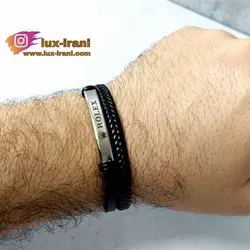 دستبند چرمی دو لاین رولکس