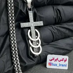 گردنبند صلیب سه حلقه - فروشگاه لوکس ایرانی