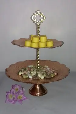 شیرینی خوری پایه دار دو طبقه زنجان سلیمی