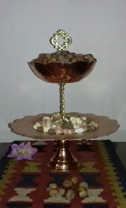 شیرینی خوری دو طبقه کاسه ای زنجان سلیمی