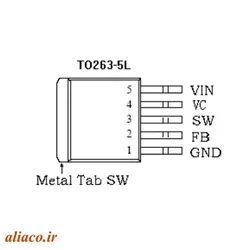 رگولاتور XL4015 5A پکیج TO-263-5