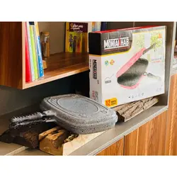 تابه دو طرفه مدل رژیمی منتخب سایز 36 رنگ خاکستری