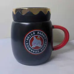 ماگ مدل درب آینه ای طرح Hello Rabbit (دو رنگ)