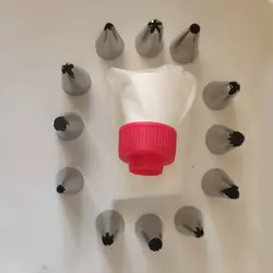 قیف و ماسوره شیرینی پزی مدل Decorador بسته 12 عددی