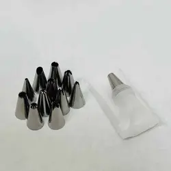 قیف و ماسوره شیرینی پزی مدل Decorador بسته 12 عددی