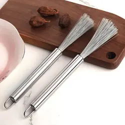 فرچه تابه شور مدل سیمی با دسته استیل 24 سانتی متری