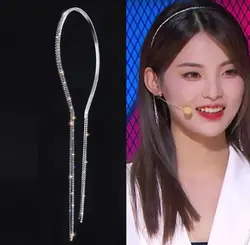 تل سر استیل آویزدار-نگین کریستالی دو ردیفه