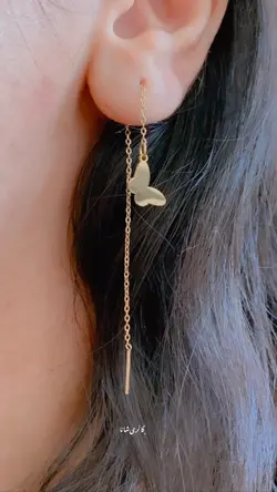 گوشواره بخیه ای-مدل پروانه