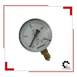 گیج فشار صفحه6سانت ایستاده خشک40بار ترک | هیدرولیک و پنوماتیک باتیس