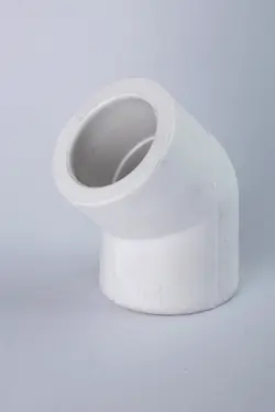 زانو 45 درجه سفید 40mm آذین