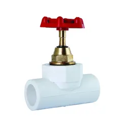 شیر فلکه کامل سفید 25mm آذین