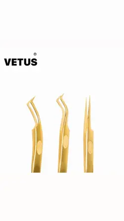 پنس دست ساز طلایی VETUS MCS-38D - شهر مو