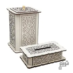 سطل و دستمال چوبی کد 010262