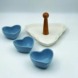 اردو خوری 3 خونه دسته چوبی
