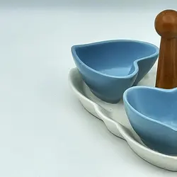 اردو خوری 3 خونه دسته چوبی