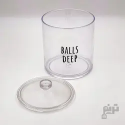 ظرف نگهدارنده پد آرایشی تکست دار بزرگ