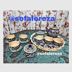 سرویس چای خوری میناکاری | سفال رضا