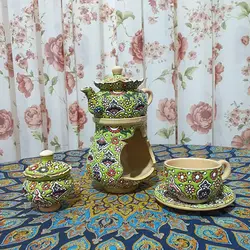 سرویس صبحانه خوری میناکاری کد S1 | سفال رضا