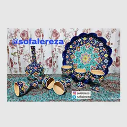 سرویس گیلاس خوری میناکاری کد GL1 | سفال رضا