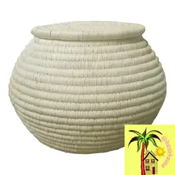 سطل برنج حصیری مدل خمره ای ظرفیت 12 کیلو