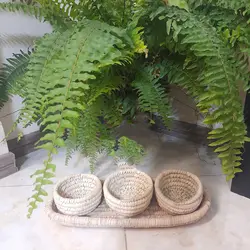 ظرف حصیری اردوخوری 4 تکه